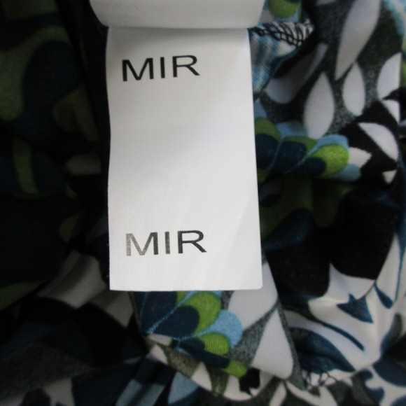 Deep Blue Y2K Floral Print Dress L Green Italy Strappy Tie Back Retro Summer 264 - Picture 10 of 10